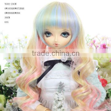 dolls accessories colorful wigs