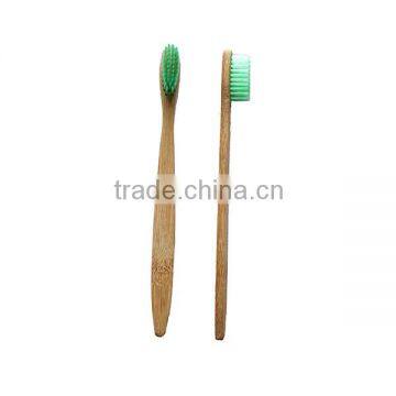 High Quality Biodegradable Bamboo Charcoal Fiber Bristles Wood Toothbrush photo-2