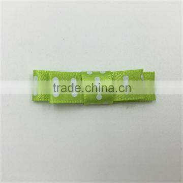 Green Ribbon Bow With White Dots photo-2