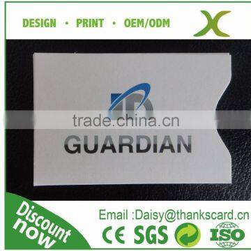 Free Sample !!! rfid blocking sleeve/RFID blocking credit card sleeve