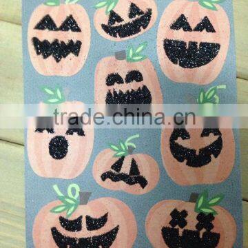 Hallowmas removable glitter window sticker for holiday decoration