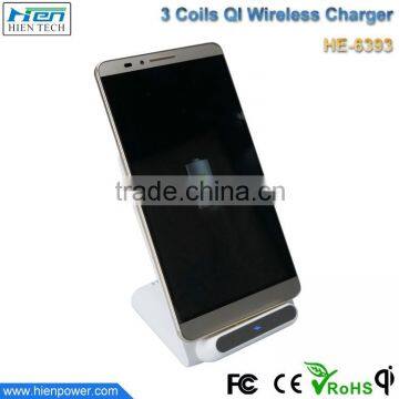 3 Coil For All Phones Charging Qi Wireless Charger Stand photo-3