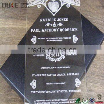 china suppliers handmade elegant acrylic invitation