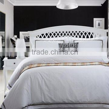 wholesale white bedding sets with 100% cotton with hotel decoration