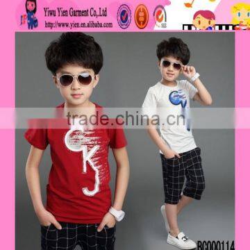 2015 High Quality Hot Sale Cartoon Boy Clothes Summer Short Boutique Shop Cheaper Fashion Import Baby Clothes