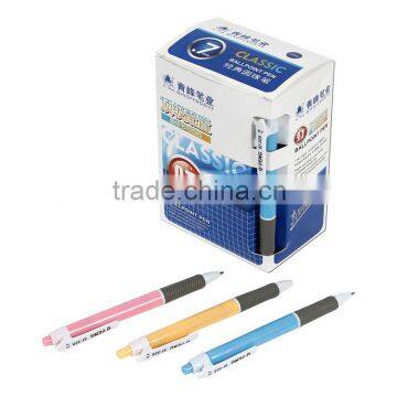 plastic cheap ball pen, colorful barrel best quality manufacturer