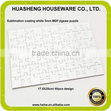 China manufacturer A4 heat transfer mdf jigsaw