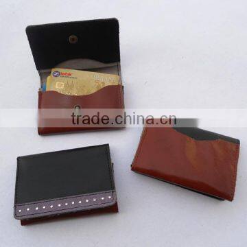 Genuine leather credit card holder ATM cards