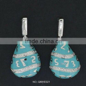 fashion handmake 925 silver earring,with turquoise QMHE021