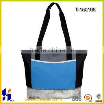 Hot fashion colored mesh beach bag /hangbag/tote bag