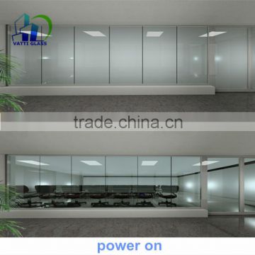 switchable privacy glass smart glass magic glass for window/door/shower room/meeting room