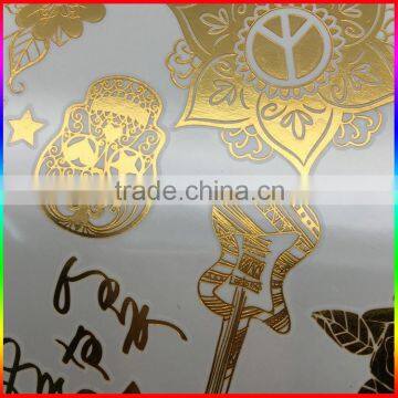 Gold Foil Tattoo,gold Temporary Tattoos,golden Tattoo Stickers photo-3