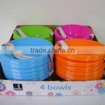 4PK Plastic bowls 7 inch TG20616