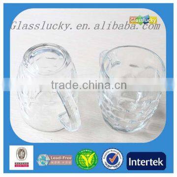 Clear glass bottle price with handle for beer or other drink