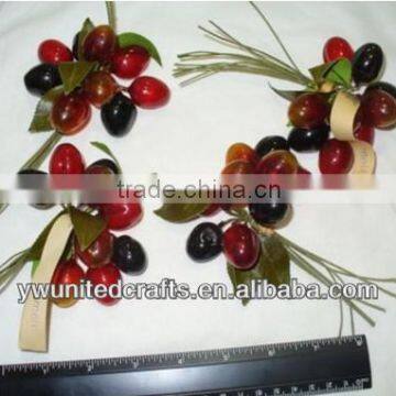 Vintage Hard old Plastic olives fruit Millinery Hat chef kitchen decor