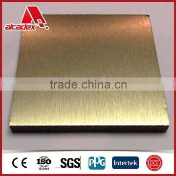 Brushed Gold acp wall panel used for building decorations