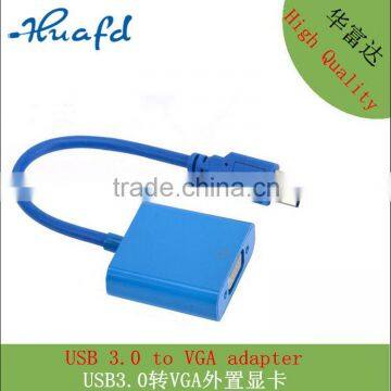 high speed male to female usb 3.0 to VGA adapter for 1080p made in china