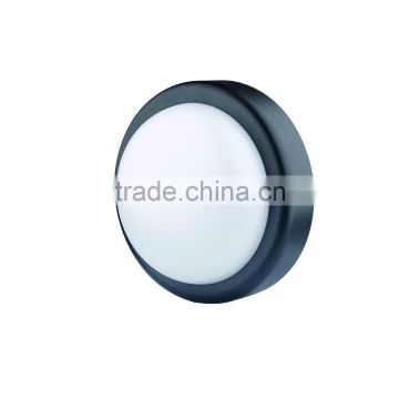 042707 outdoor garden plastic smd led round white grey black bulkhead lighting fixture