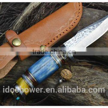 Sharp Blade Engraved Hunting Knife Camping Knife