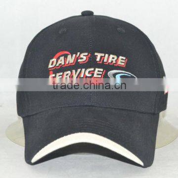 Guangzhou hat factory professional custom / / embroidery logo / 100% cotton/black and yellow baseball caps