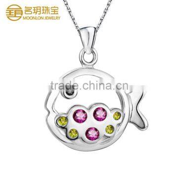 Hot Sale Popular 925 Sterling Silver Fish Pendant