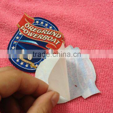 Laser Cut Outline Shape Iron on Woven Patch,woven Badge for Uniform