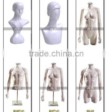 glossy white fashion display female mannequin torso