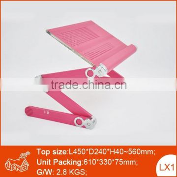 Portable Metal Folding Desk Mobile Standing Desk with Mouse PAD in Bed