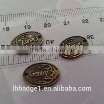 brass JEWELRY Tags in plating