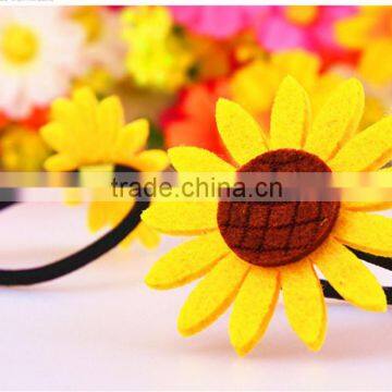 Flower shape plastic made elastic hair band