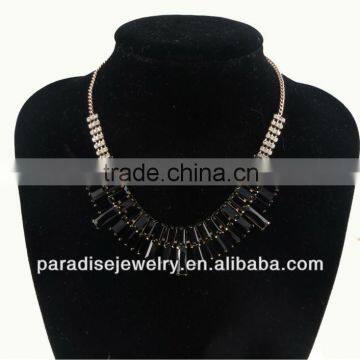 Chuncky Black Strand Necklace-N330043