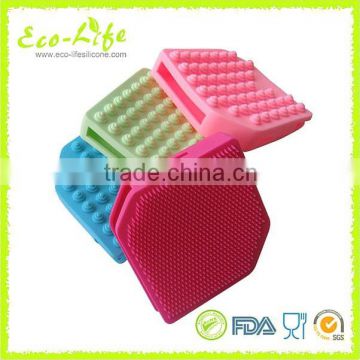 FDA skin protect silicone bath massor for babies, silicone hair brush, massage shampoo brush