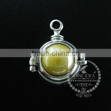 22mm Round Setting Silver Platd Steam Punk Blue,orange,green,purple,sky Blue and Champage Ceramic DIY Pendant Charm 1830068 photo-6