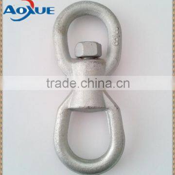 Galvanized eye and eye swivel, steel chain swivel ring, rigging swivel