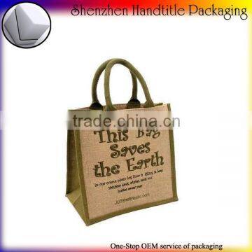 custom jute shopping bag wholesale