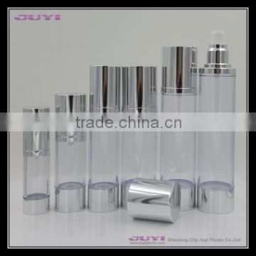 10ml 15ml 30ml 50ml 80ml 100ml 120ml silver airless bottle