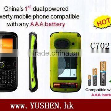 C702 cheap AAA backup battery dual sim mobile