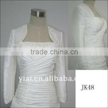 JK48 women Beaded Long sleeves wedding jacket