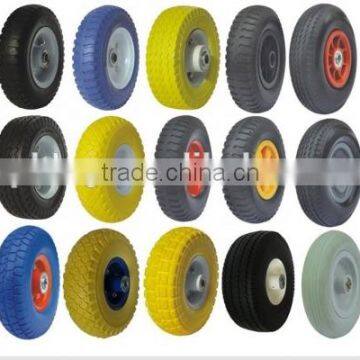 wheelbarrow pu foam wheel / pu foamed wheel tyre / pu foam cart wheel