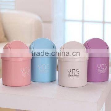 Japan and South Korea desktop storage barrel creative fashion Mini cap shake cover garbage can