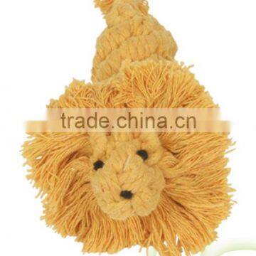 Handmade Lion Shaped Rope Toy Pet Cotton Rope Toy photo-1