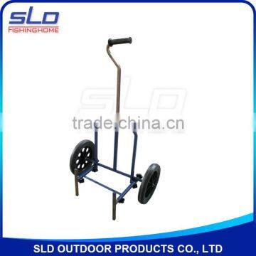 match fishing tackle carriers iron trolly with two wheels