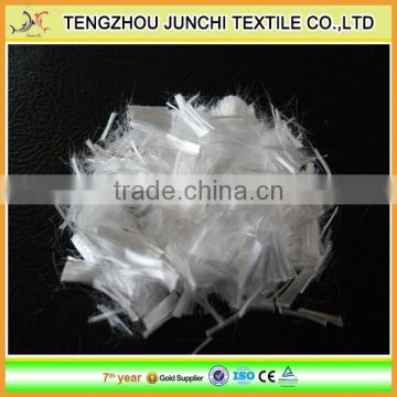 White high strength polypropylene staple fiber for concrete