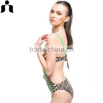2017 Hot Sale Leopard One-piece Bathing Wear photo-3