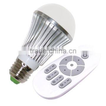 New 2.4G Wireless E27 6W/9W/12W led lighting Bulb Lamp light with Remote controller(6W)