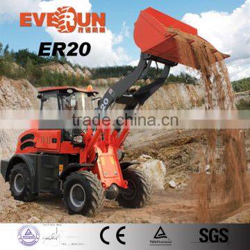 EVERUN 2.0ton Loading Machine ER20 CE Farm Tools Front Wheel Loader with Spare Parts for Sale Germany