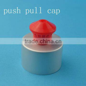 aluminum plastic push pull cap