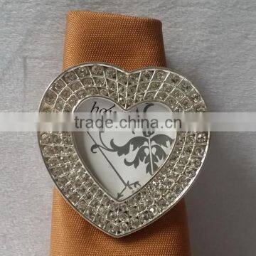 jeweled napkin ring with photo ,wedding napkin rings