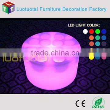 Eco-friendly Polyethylene LED Wine Cup Tray ,LED Serving Tray LED Wine Glass Tray LTT-WB08A