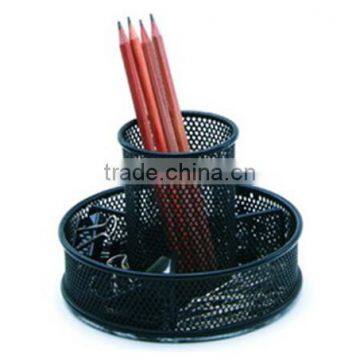 Store More Functional Black Metal Mesh Desk Organizer With Pen Holder